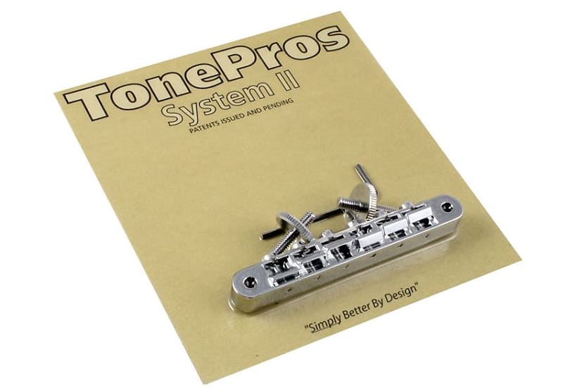 TonePros AVR2 Chrome Locking Vintage Style Tunematic Guitar Bridge GB-0523-010 image 1