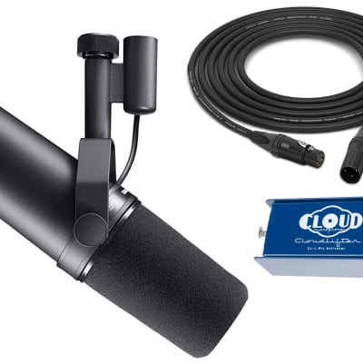 Shure Bundle | SM7B Dynamic Mic w/ Cloudlifter CL-1 Mic Activator and Mogami 2549 Cable image 1