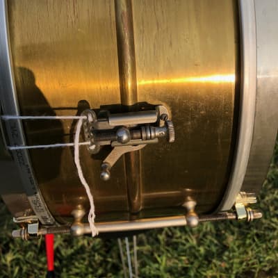 Ludwig Universal 6.5 Brass Snare 1941 (one-year-only model) - Brass / Nickel image 7