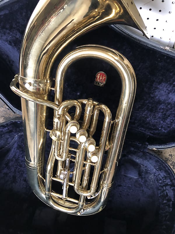 Conn  Constellation Four Valve Baritone (euphonium) with Case and Mouthpiece - plays excellently image 1