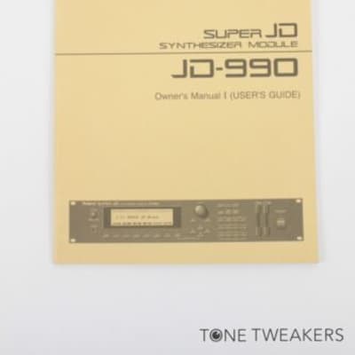 ROLAND JD-990 OWNERS MANUAL I USER GUIDE synthesizer module VINTAGE SYNTH DEALER