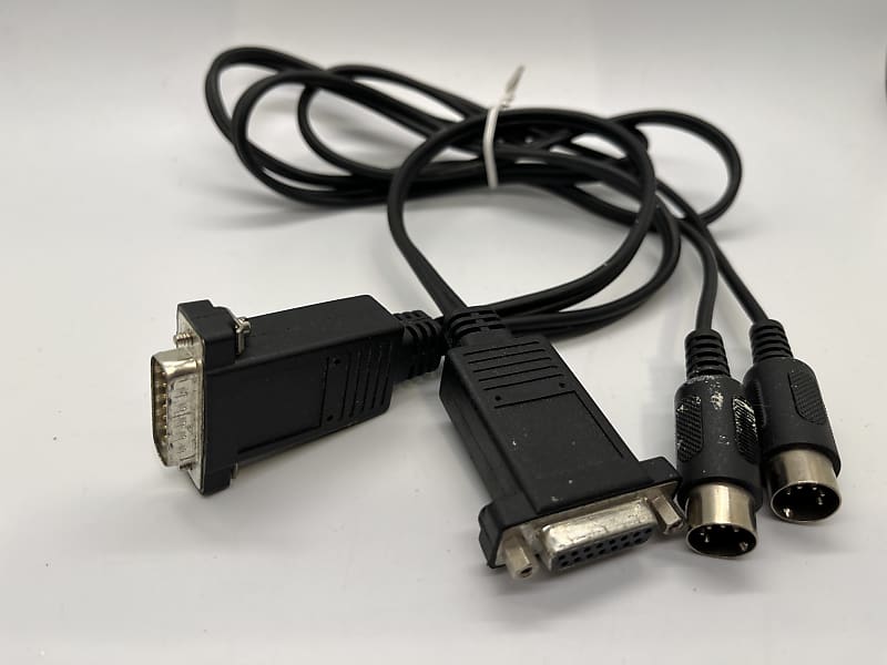 MIDI To Joystick Game Port Audio Cable DB15 5 Pin DIN Wire Reverb