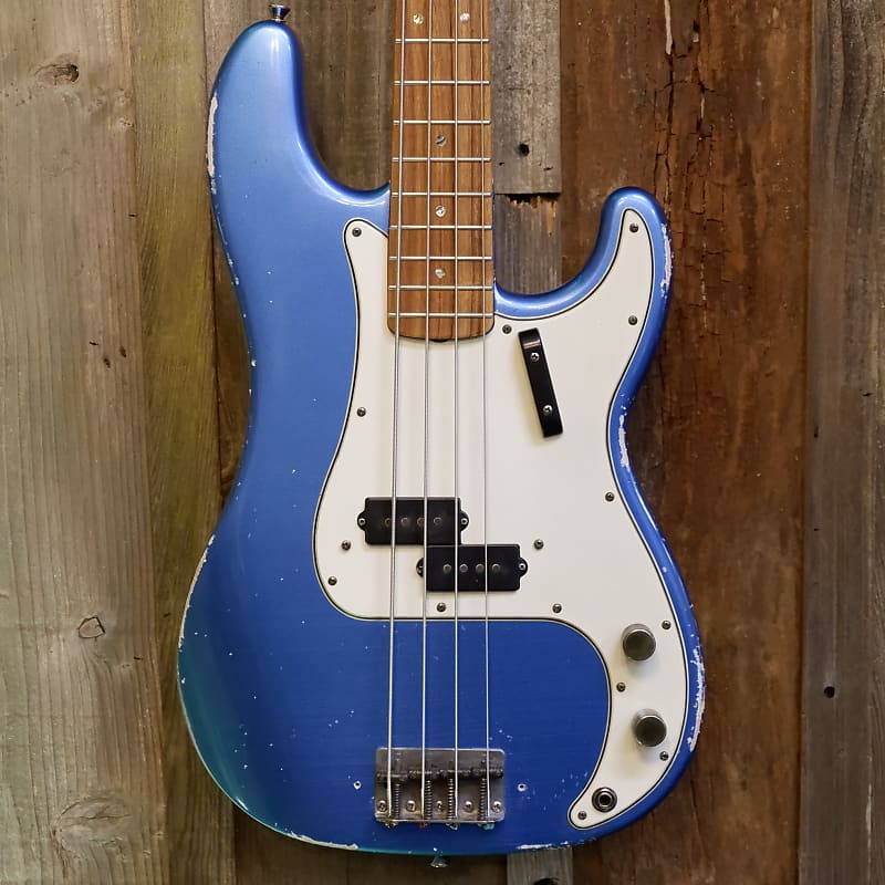 Keith Holland Custom PBASS-ANS #1279 - Electric Blue Metallic Nitro w/ Gator Transit Gig Bag image 1