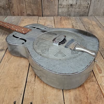 National Duolian Square Neck Frosted Dueco Resonator Dobro 1936 - Frosted Dueco imagen 11