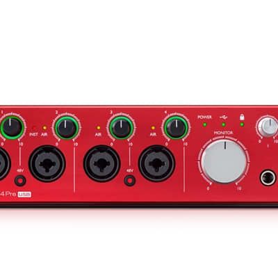 Focusrite Clarett+ 4Pre USB-C Audio Interface 2021 - Present - Red for sale