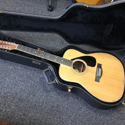 Yamaha FG-512 ii 12-String vintage Jumbo Dreadnought acoustic guitar 1980s In Excellent condition with hard case image 2