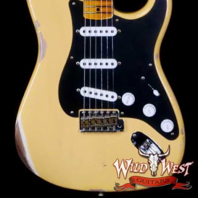 Fender Custom Shop Limited Edition 70th Anniversary 1954 Stratocaster Relic Nocaster Blonde with Black Pickguard 7.50 LBS for sale