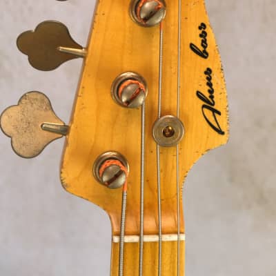 Alnus Bass Luthier made Precision Bass - Aged Olympic White image 3