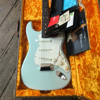 2017 Fender Custom Shop 1960 Reissue Stratocaster in Sonic Blue with hard shell case and COA & Tags image 4