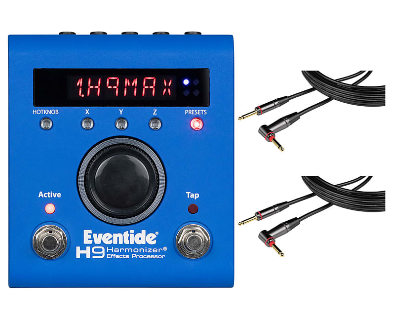 Eventide H9 Max Blue Harmonizer Multi-Effect + 2x Gator 20' RA Instrument  Cable
