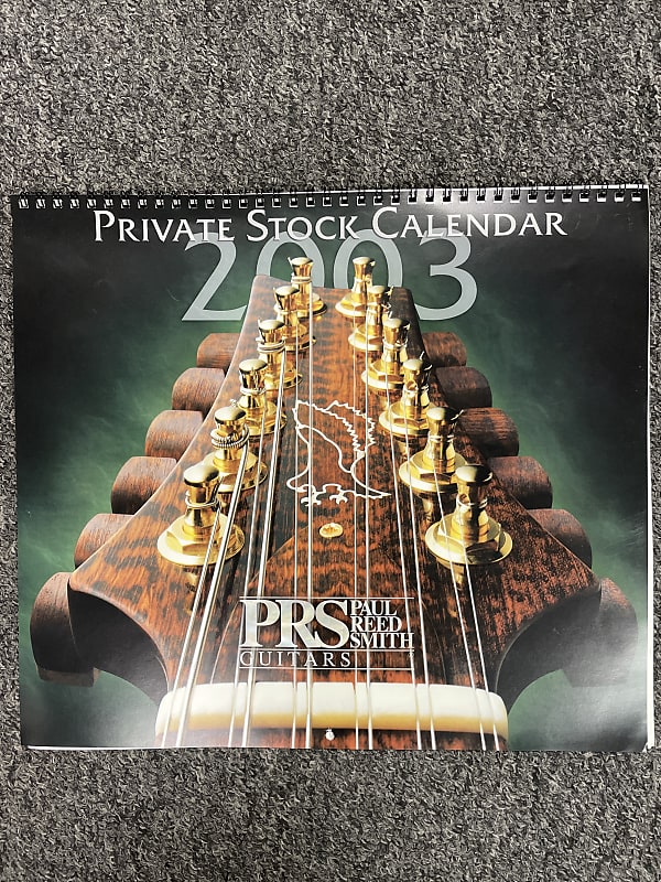 PRS Private Stock Calendar 2003 Reverb