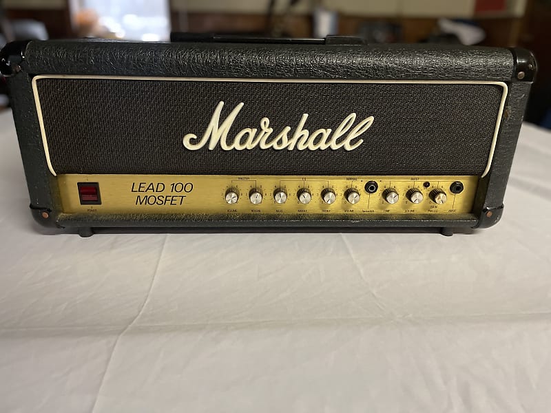 Marshall Mosfet Lead 100 Model 3210 100 Watt Solid State Amplifier ahead  1986 Black