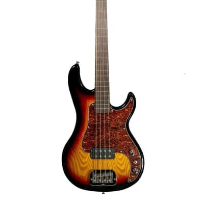 G&L Tribute Kiloton Fretless Sunburst Swamp Ash Electric Bass Guitar image 3