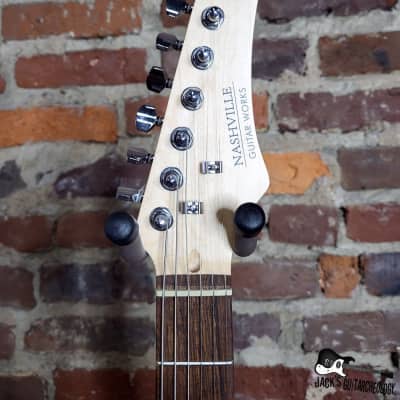 Nashville Guitar Works NGW130IV S-Style Electric Guitar w/Rosewood Fretboard (Oly. White) image 7