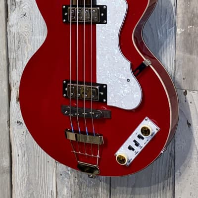 New Hofner Club Bass Ignition Pro Series Metallic Red , Such a Cool Bass, Support Indie Music Shops image 5