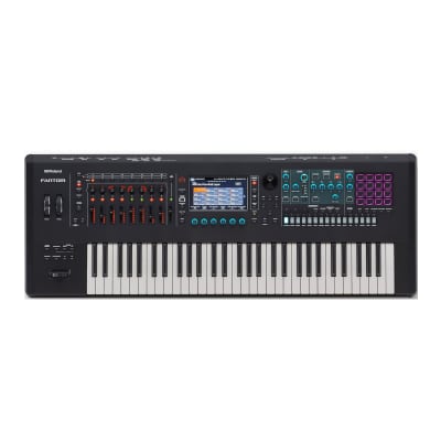Roland FANTOM-6 Music Workstation Expandable Sound Engine Seamless Workflow 61-Key Semi-Weighted Synthesizer Keyboard for Creative Musicians
