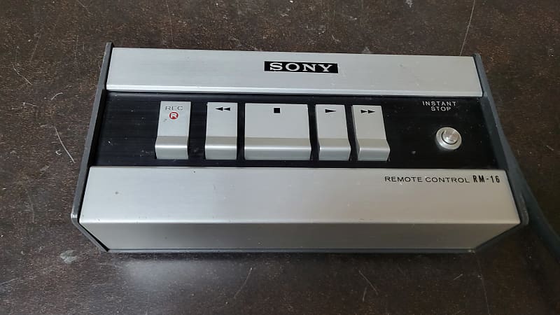 Sony RM-16 Remote for Sony TC-850 1970's - Silver/Black | Reverb