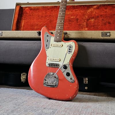 Vintage Fender Jaguar 1965 Fiesta Red Custom Colour L Plate image 2