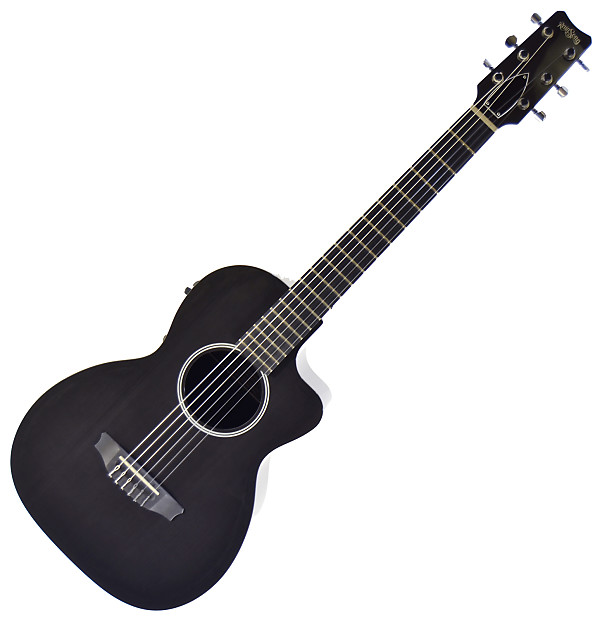 RainSong NP12 Nylon String Carbon Fiber Parlor Guitar Black image 1