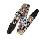 Levy's 2in Pop Art Icons Sublimation Printed Guitar Strap With Leather Ends