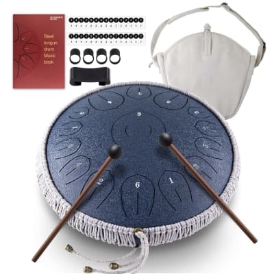 Ubblove Steel Tongue Drum 11 Notes 6 inch Handpan Drum Percussion  Instruments with Mallets Bag for Meditation Musical Education Concert Party  Gifts 