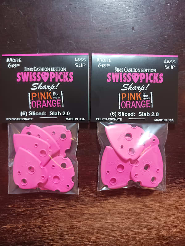 Swiss Picks 2.0mm Sharp! Pink is the new Orange Reverb