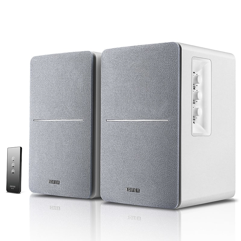 Edifier R1280T Powered Bookshelf Speakers, 2.0 Active Monitor Speaker System - White  			