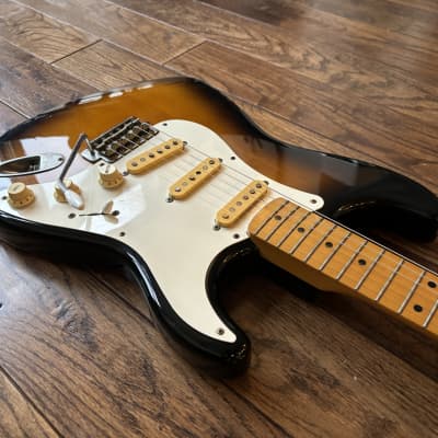1989 Fender ST-57 Stratocaster 1957 Reissue Sunburst MIJ Fujigen Japan image 5