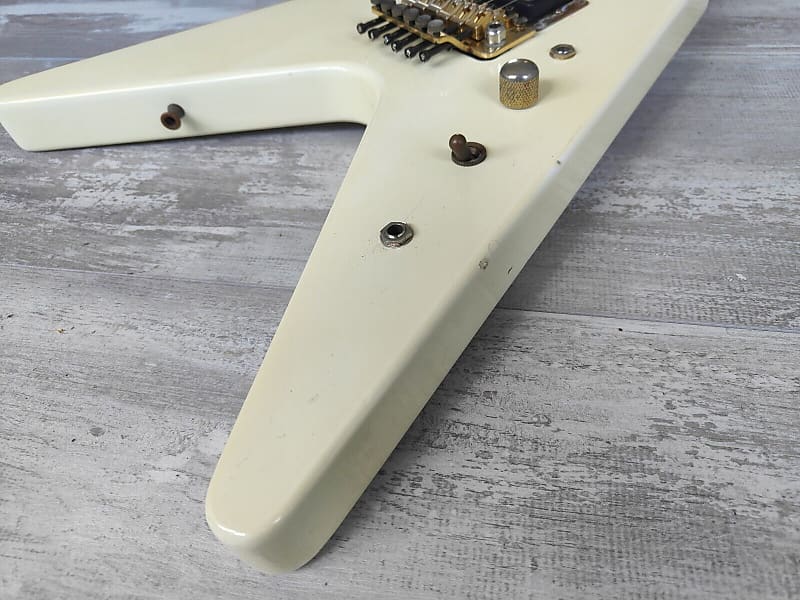 1980's Fernandes Japan BSV-80J Short Scale Flying V (Vintage White