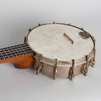 Benary  Piccolo Banjo,  c. 1895, black gig bag case. image 7
