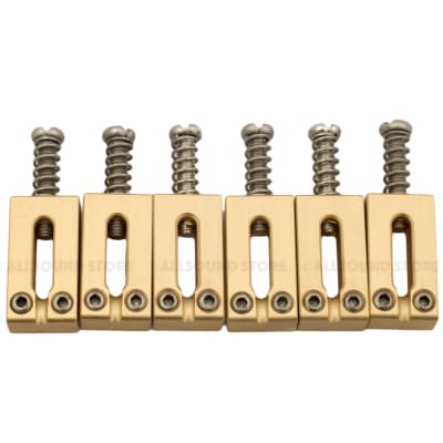 54mm (2 1/8") SOLID BRASS Bridge Saddles for Fender® Stratocaster, Telecaster Strat Tele
