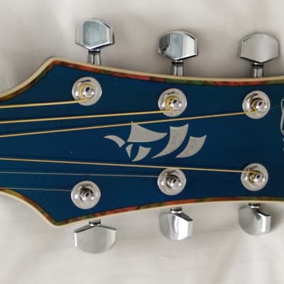 Lindo Lindo ORG-SL Slim Blue Electro Acoustic Guitar and Padded Gigbag 2023 - Blue image 14