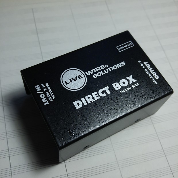 Live Wire SPDI Passive Direct Box with Attenuation Pad Reverb