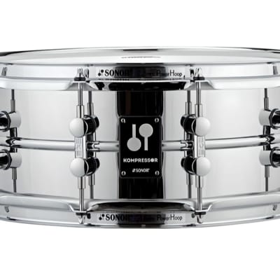 Sonor Kompressor Snare Drum, 14" x 5.75", Steel, Power Hoops, Chrome Plated 2023 - Steel Chrome Plated - Authorized Sonor Dealer - Watch for Direct Offers image 1