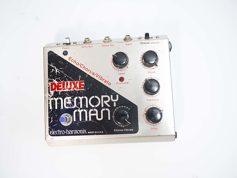 Electro-Harmonix Deluxe Memory Man ANALOGMAN mod with 18v barrel jack!  1980s - Black / Red