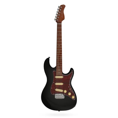 Sire Larry Carlton S7 Vintage Guitar, Roasted Maple Fretboard, Black image 2