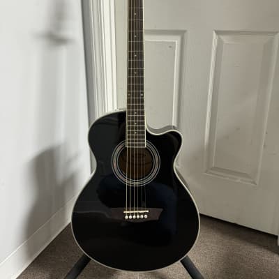 Washburn EA12B Mini Jumbo Acoustic-Electric Guitar - Black - Used image 1