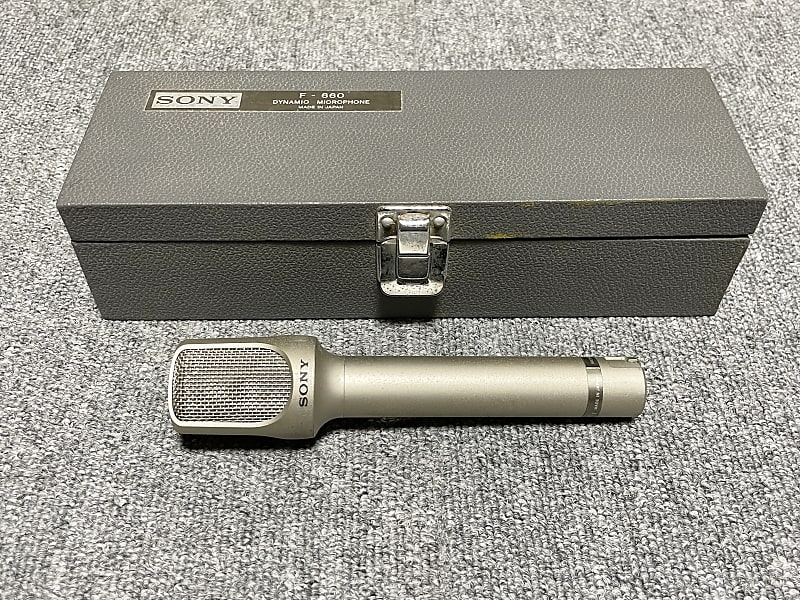 Sony F 660 1970s Vintage Dynamicmicrophone with Case