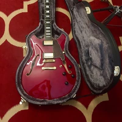 D'Angelico Excel EX-DC Semi Hollow with Stop-Bar Tailpiece 2012 Cherry 2012 Cherry image 2