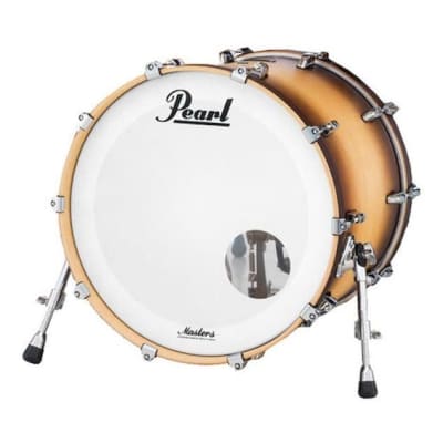 Pearl Masters Maple Complete 24"x18" Bass Drum Satin Natural Burst image 2