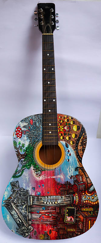 Terra Insolitus hand-painted Guitart by John Lanthier image 1
