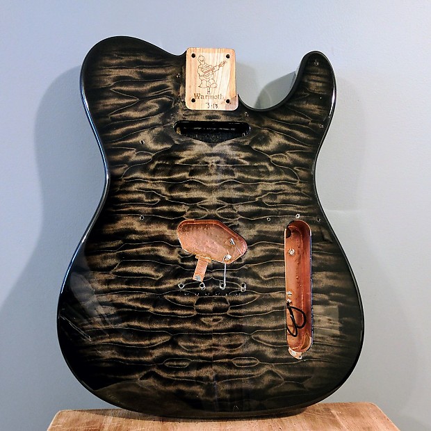 Warmoth Tele Body (Black Dye Quilted Maple on Swamp Ash