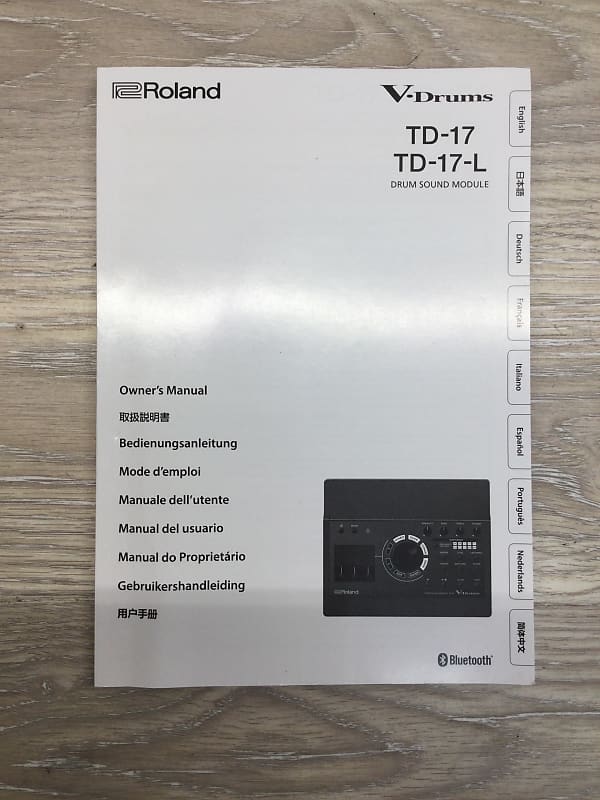 Full Roland TD-17 Module User Operator Manual image 1