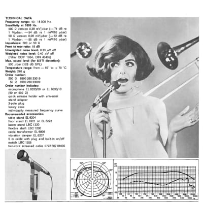 Philips EL6033 60s Vintage Cardioid/Omni Dynamic Microphone. EL6033/10 image 8