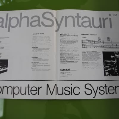 Syntauri AlphaSyntauri 1983 - Original Brochure image 2