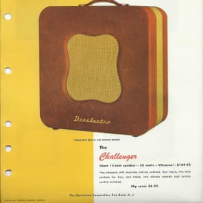 1953 RARE Vintage Danelectro Twin Twelve Grossman Catalog Ad Page image 1