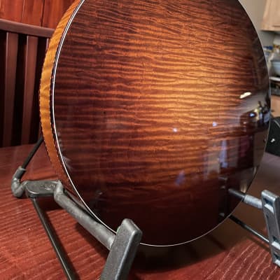 Prucha Presentation Gold and Silver Plated Gun Metal Engraved Five String Resonator Banjo Maple 2014 image 7