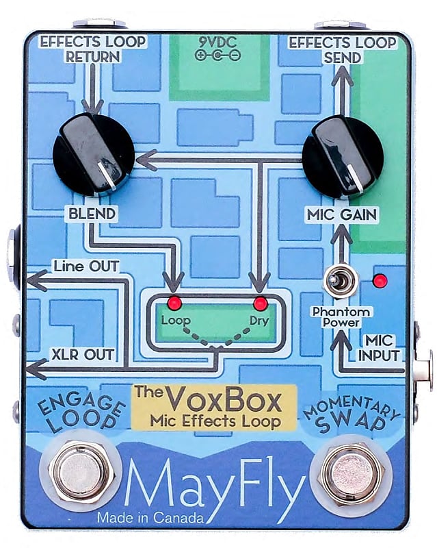 MayFly Audio The VoxBox Microphone Effects Loop Reverb
