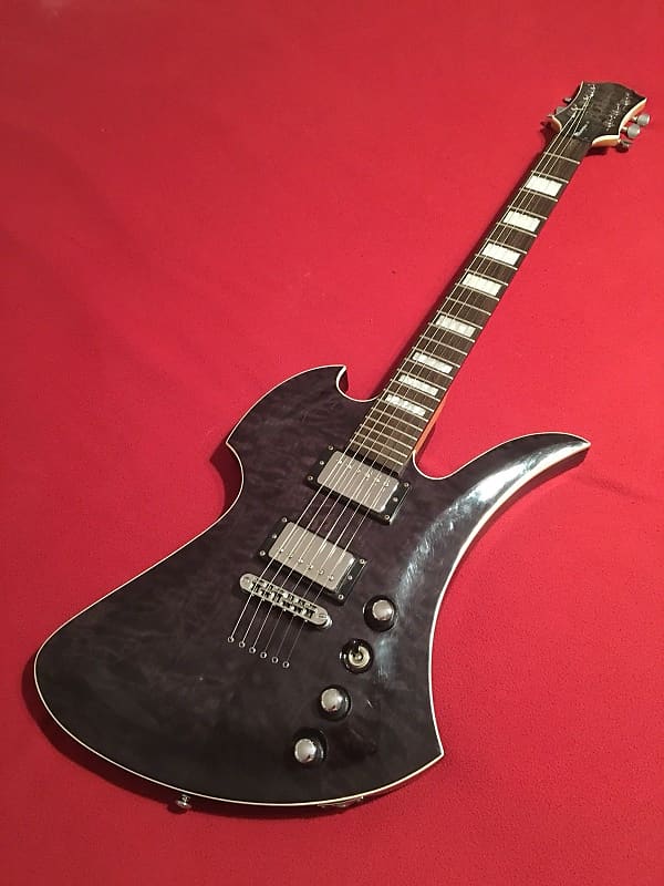 B.C. Rich Mockingbird Masterpiece Black Flame Top | Reverb Canada