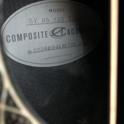 Composite Acoustics Gx HB CBB ELE 2016 Carbon Fibre Gloss Black Burst image 3